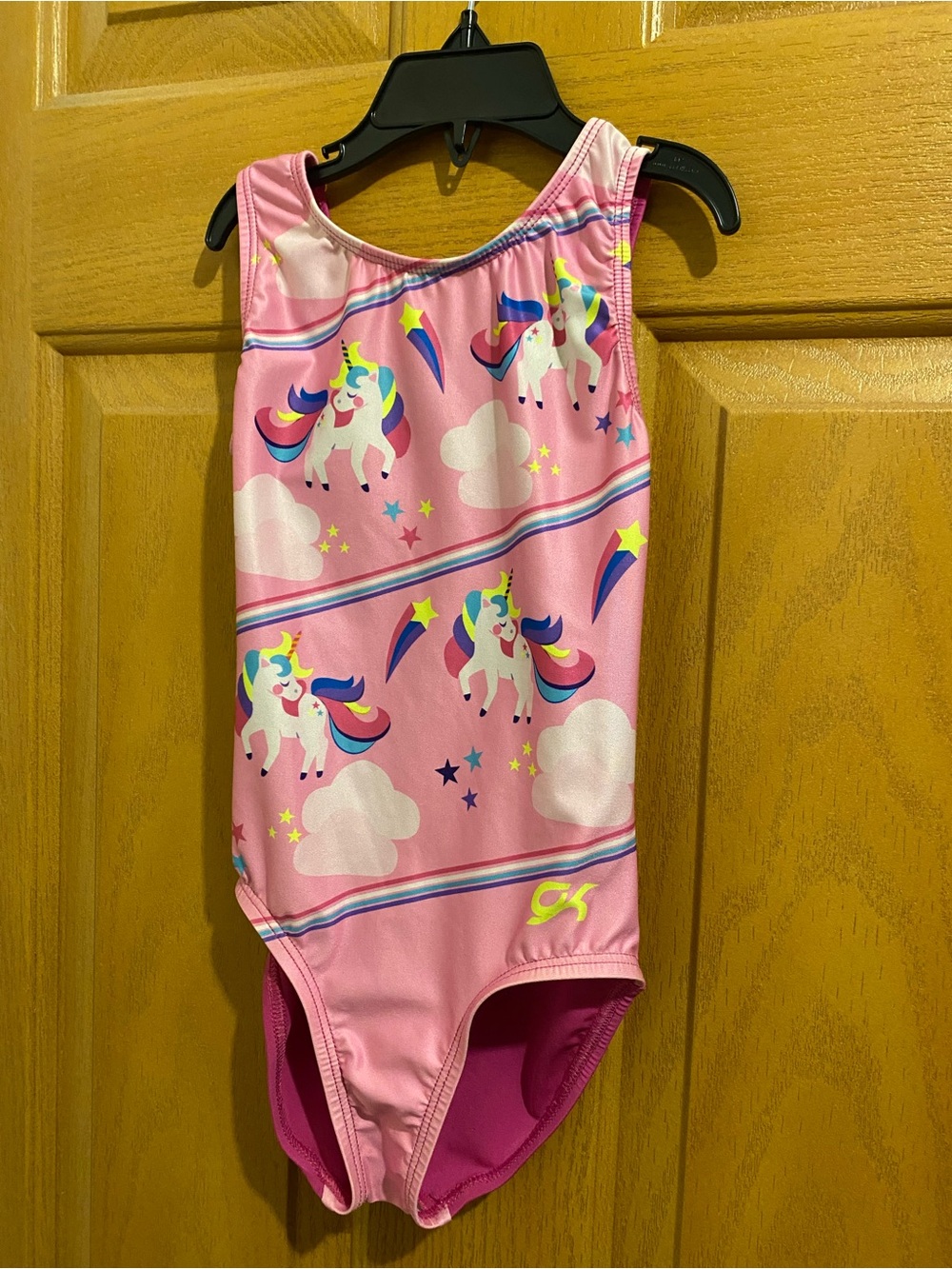 GK Pink Unicorn Print Girls Dance Leotard